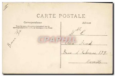 Meisje dat met een vlieger speelt — A.N. Paris, n° 599 — Achterkant