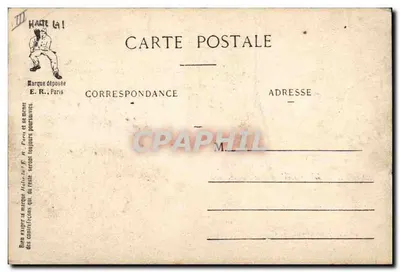 Bilhete postal antigo Diabolo L'armee moderne Militaria — Verso
