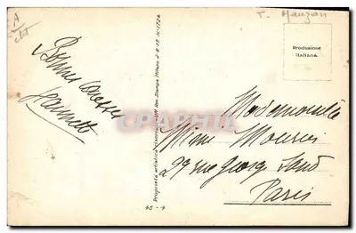 Kind in Piratenkostüm — Hund und Krebs — Zeichnung von T. Mauguan — Rückseite