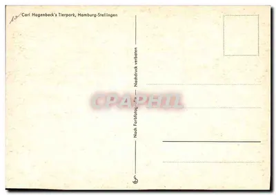 Spektakle zwierząt — Hagenbeck — wydawca Carl Hagenbeck — Rewers