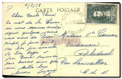 AU PAYS CREUSOIS — Y fasé santa las fillas et los garçous — A. de Nassac, édit, Guéret — Verso
