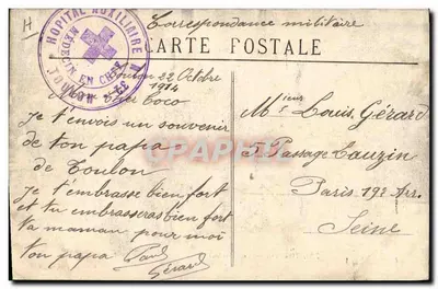 Toulon — Os Tamborineiros — A. Bougault — Verso
