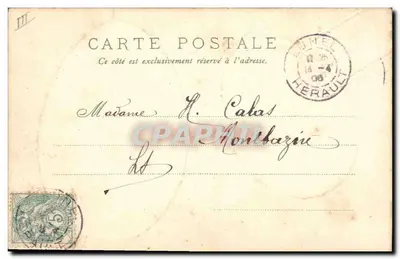 Kroliki malujące jajka — Karta pocztowa na Wielkanoc — M. Montbarzic — Rewers