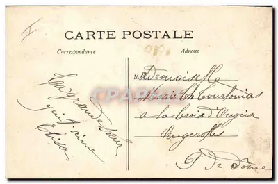 Bilhete postal antigo Paris Jardim das Plantas O camelo — Verso