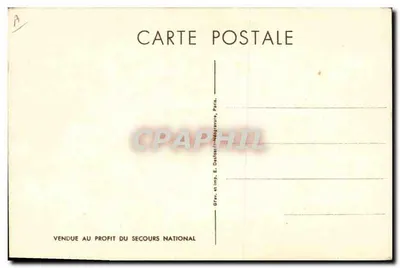 Philippe Pétain — retrato militar — grabado e impresión E. Daslois-Négravure, París — Reverso