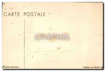 Stara pocztówka Militaria Philippe Petain — Rewers