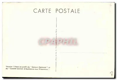 Philippe Pétain — Portrait en buste — Gravure de F. Deliné, Paris — Verso