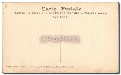 O Mariscal Pétain traz ao Alsace o beijo da França — P.J. Gallais & Cie, Paris, n° 324 — Verso