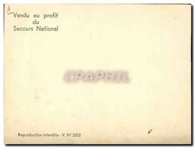 Général de Gaulle — portrait en uniforme — éditeur non imprimé sur la carte — Verso
