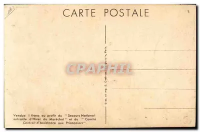 Philippe Pétain — Retrato — Gravura E. Destosses, Paris — Verso