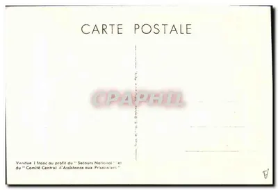 Charles de Gaulle — retrato militar — Reprodução proibida V. 1199 — Verso