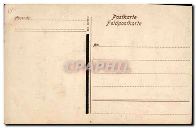 Soldado comendo — caricatura — K. Pommeranz, München 1914 — Verso