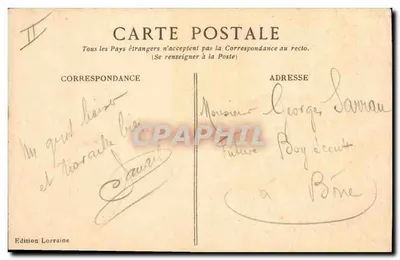 Carta postal humorística — 11 de Setembro — Edição Lorraine n°4 — Verso