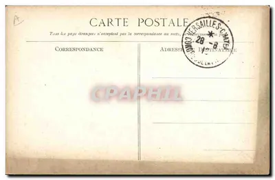 Entrega da Cruz da Legião de Honra ao estandarte dos Tirailleurs Sénégalais — Revue des Troupes, Longchamps 1913 — editada por Lecoq, Mathorel e Ch. Bernard — Verso