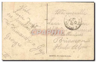 Soldat à cheval — Paris en arrière-plan — gravure de G. Royeau — Verso