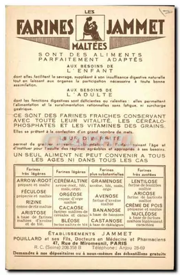 As Velhas Províncias da França — O Nivernais — Editado pelas Farinas Jammet — Verso