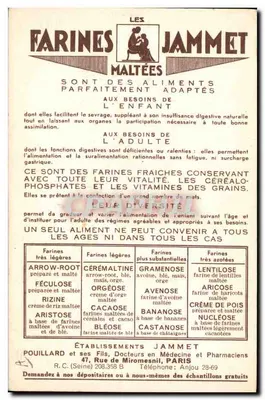 Les Vieilles Provinces de France — Le Poitou — Édite par les Farines Jammet — Verso