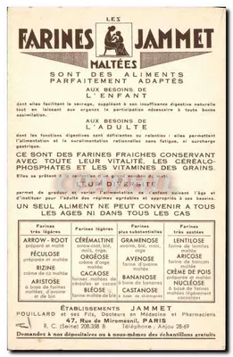 Le Lyonnais — Rhône, Loire — Wydane przez Farines Jammet — Rewers