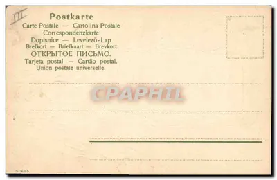 Mulher em vestido branco — tulipas violetas — carta postal ilustrada — Verso
