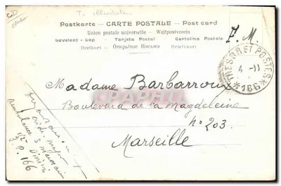 アンティーク絵葉書 イラストレーター・ジョブ カレンダー1903 マクセンス TOP — 裏面