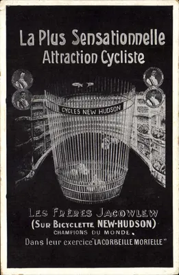 Les Frères Jacowlew — Attraction cycliste sur bicyclette New-Hudson — Cycles New Hudson