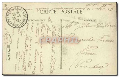 A Auvergne pitoresca — O Cabrettaire — V.D.C. n° 4853 — Verso