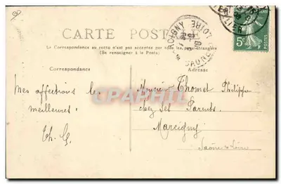 Um jogador de musette — A Auvergne — M.T. n°296 — Verso