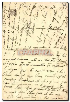 Bilhete postal antigo Paris Exposição colonial internacional 1931 Parque zoológico Girafas e avestruzes — Verso