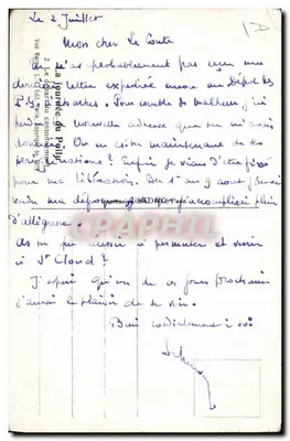 Soldado e moça ao lado de um caminho — Paul Chombrey — editor L.C. Editeurs, Paris — Verso