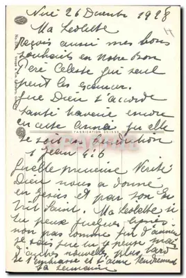 Arranjo de outono em um vaso verde — texto bíblico — editor Youga & Cie, Genève — Verso