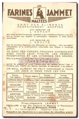 The Old Provinces of France — Anjou — published by Farines Jammet — Back
