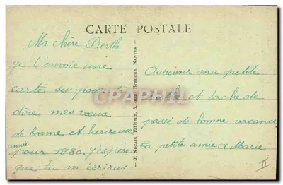 Au Pays Maraichin — Petite paysanne allant à la Foire — J. Nozais, Éditeur, Nantes — Verso
