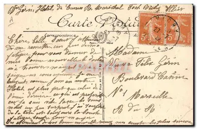 Widok z Vichy — Typy Bourguignon — L.L. n°158 — Rewers