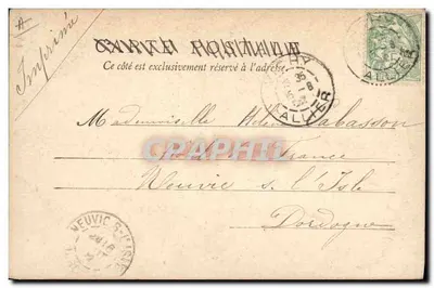 Bourrée bourbonna — tradycyjna taniec — D'Erville, wydawca — Rewers