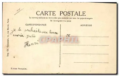 Lorraine — La Quiche — Imp. Ch. Courmont, Paris — Verso
