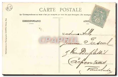 Monte-Carlo — Casino, Jardins, Café de Paris — Edição Giletta, Nice, n°714 — Verso