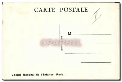 Kind im Badeanzug am Kai — Nationaler Kinderrat, Paris — Delrieu Paris — Rückseite