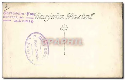 Kobieta w egzotycznym stroju — tancerka z bębnem — Cartagena-Fot, Madrid — Rewers