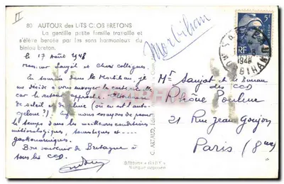 Rodzina bretońska — scena życia — Gaby, wydawca — Rewers