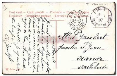 Chasseur avec antilope — scène de chasse en Tunisie — éditeur 'Tunisie Postale' n° 10 — Verso