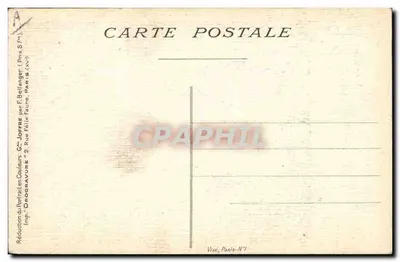 Geral Joffre — Retrato em uniforme — Imp. OROGRAVURE, Paris — Verso