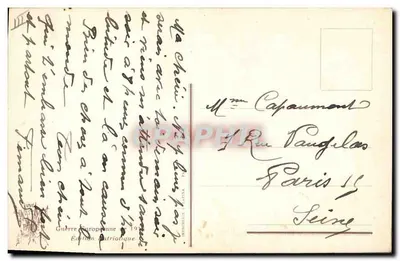Präsident Poincaré gratuliert dem Generalfeldmarschall Joffre — Nach Illustration, n° 200 — Rückseite