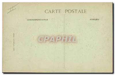 As Fiestas da Vitória em Paris — 13 de julho de 1919 — nas escadas do Hôtel de Ville — M. Poincaré, o Mariscal Joffre, o Mariscal Foch — editor B.D. — Verso