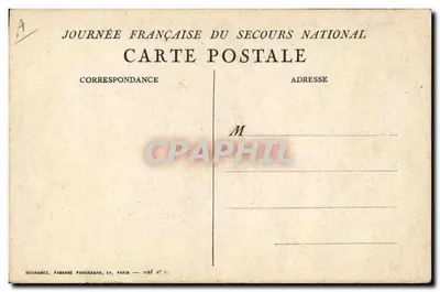 Mulher segurando uma criança — cena de guerra — Melfaine 1915 — Verso