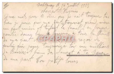 Soldados e civis celebrando o novo ano — 1914-1915 — S. FARGES EDIT. LYON — Verso