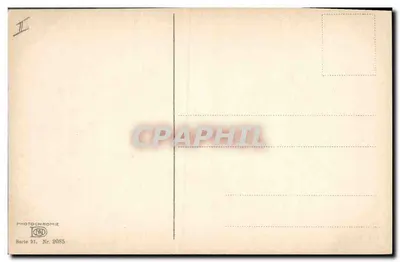 Widok zimowy — zasneżona droga z domem — Photochromie, seria 91, nr 2085 — Rewers