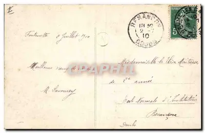 Wąwóz Jura po deszczu — L. Bouldot — Salon de Paris 1910, n° 250 — Rewers