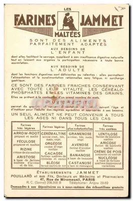 Les Vieilles Provinces de France — La Saintonge — Édité par les Farines Jammet — Verso