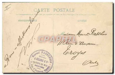 Traje de Mothais — N. Aliz, Pap.-Tab.-Jornais, Niort — Verso