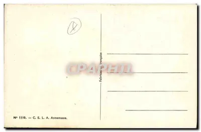 Dwa statki żaglowe na morzu — malowanie olejne — C.E.L.A. Annemasse, nr 1110 — Rewers